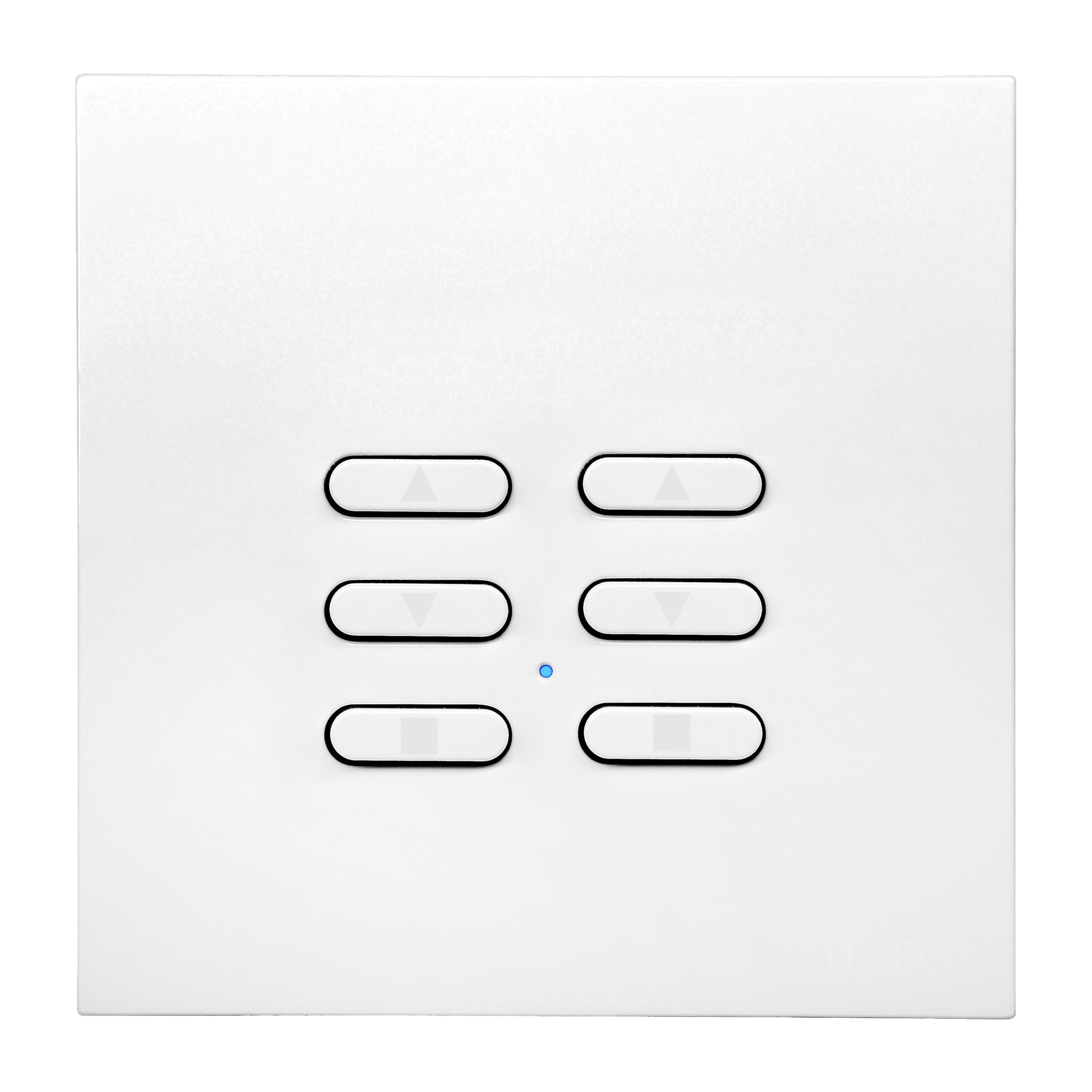 Wise Fusion wireless slave dimmer — two gangs of dim up, dim down and on/off
