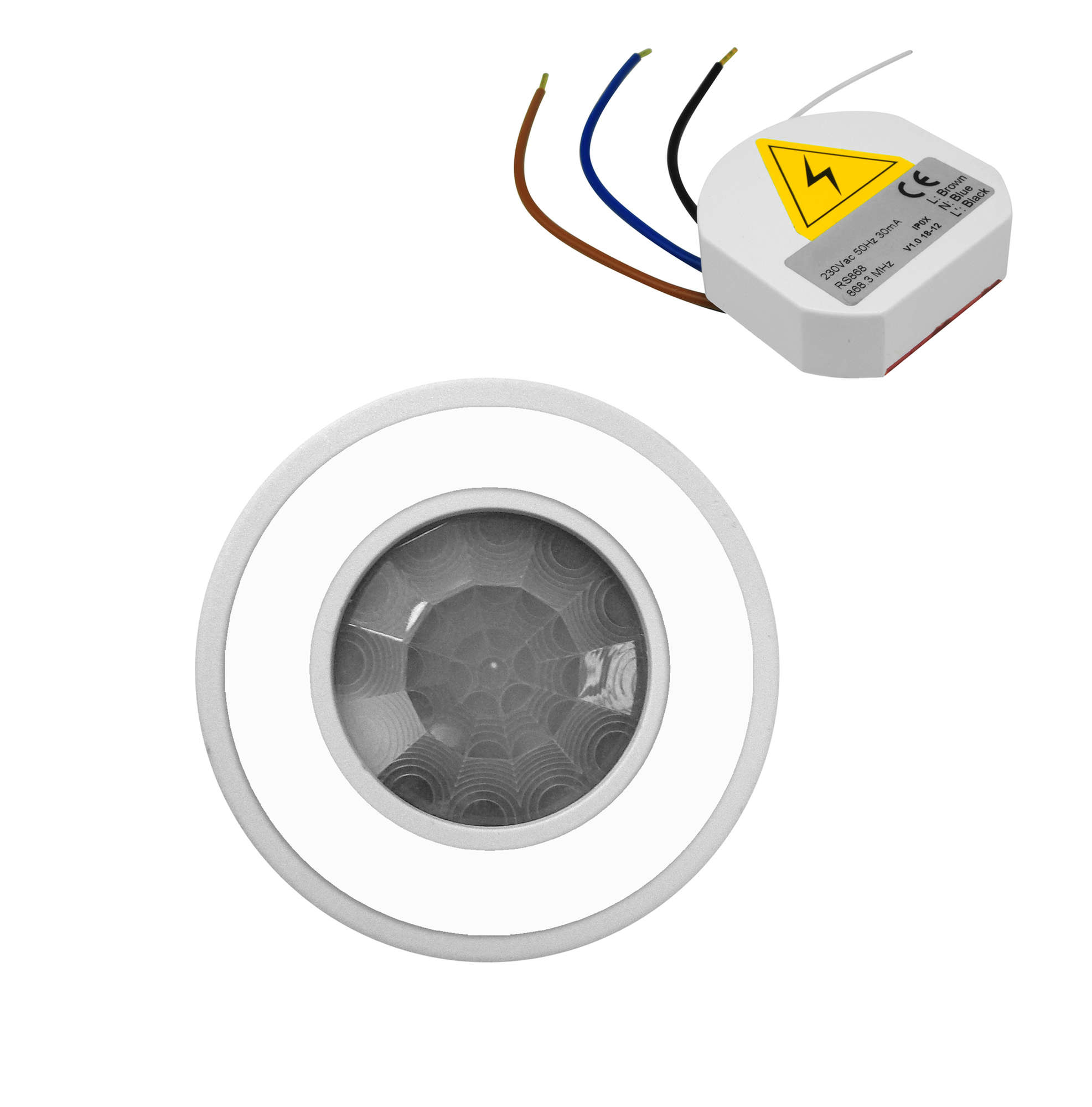 Wired PIR Flush Mounted Occupancy Switch 240V 2 Channel