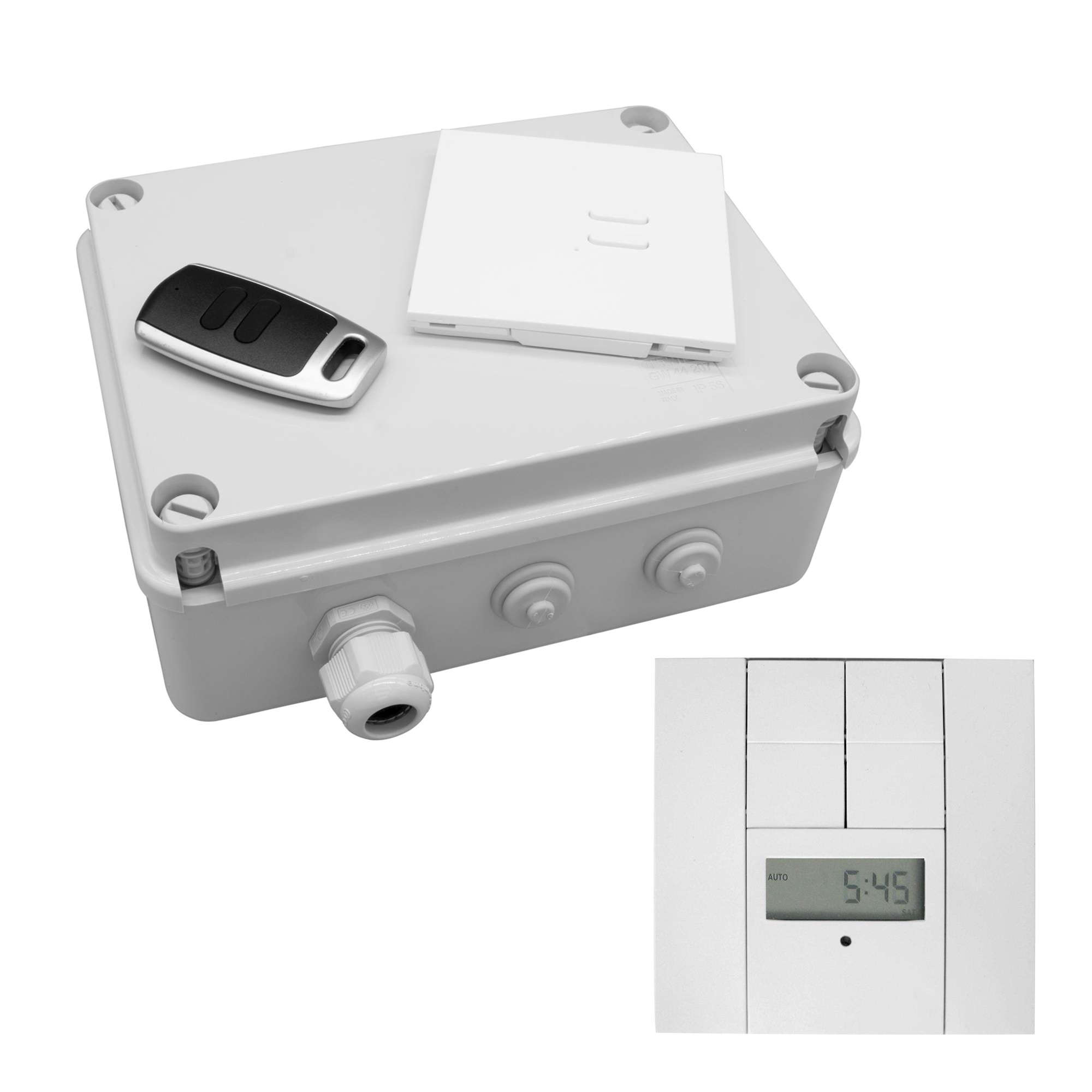 Wise Box 2 Channel Time Clock Kit includes Keypad, Key Fob & Time Clock 2 Channel 2 x 1000W