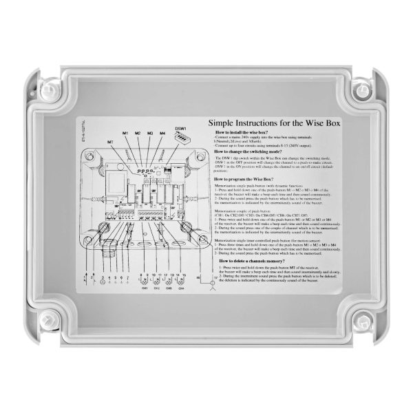 Wise Box Receiver Time Clock Kit 4 Channel, 5 Amps / Circuit - Image 3