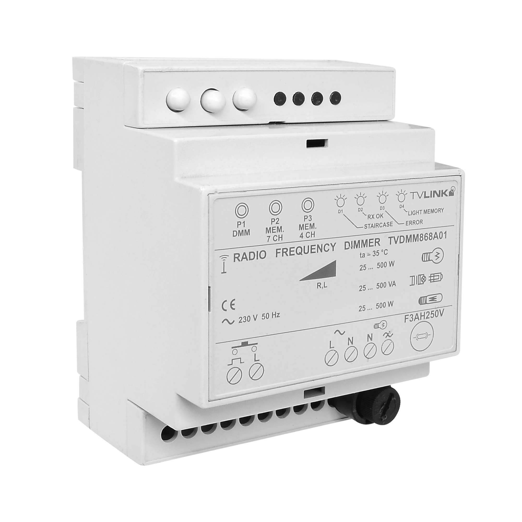 Wise DIN Rail Dim 1 Channel 500W