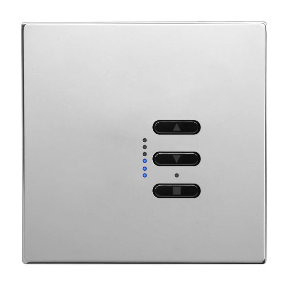 Wise Fusion 1-10V Smart Dimmer Master Wired 1 Gang 240V Polished Stainless Steel 450W