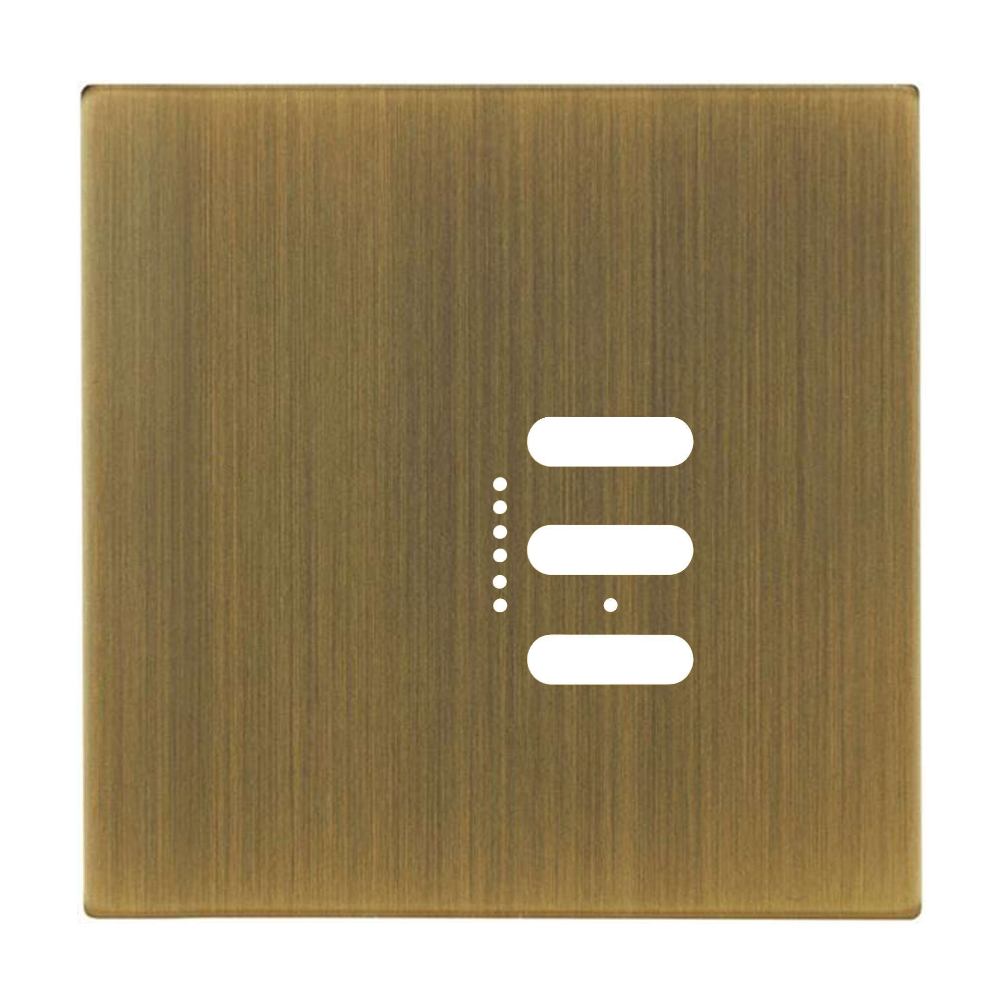 Wise Fusion Plate 1 Gang Plate Antique Brass