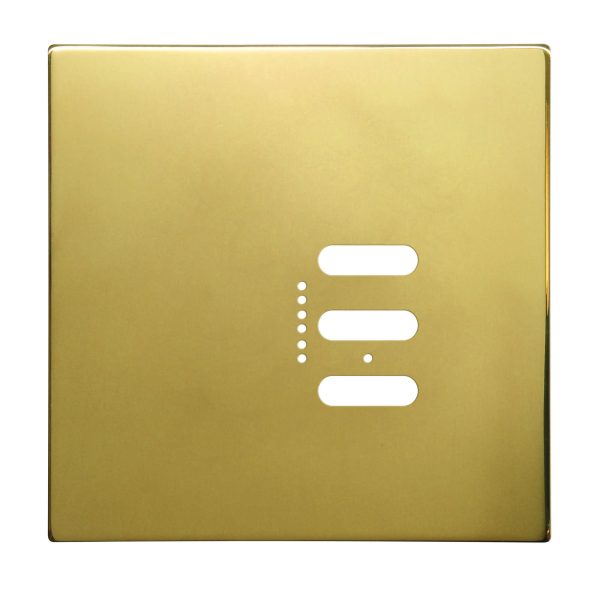 Wise Fusion Plate 1 Gang Plate Polished Brass