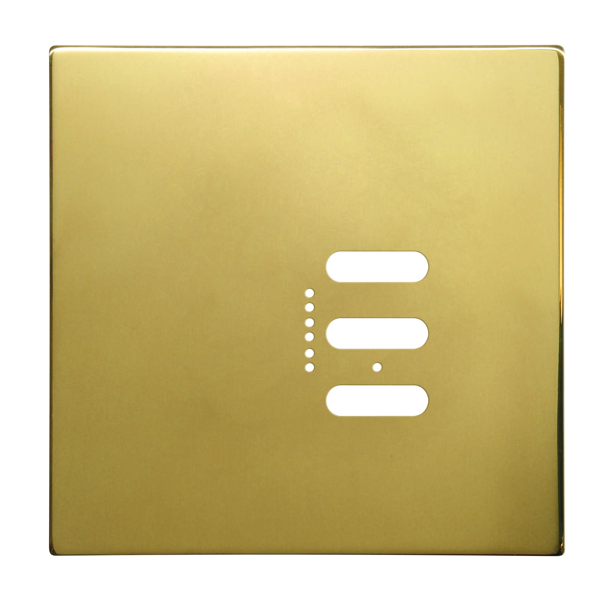 Wise Fusion Plate 1 Gang Plate Polished Brass