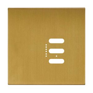 Wise Fusion Plate 1 Gang Plate Satin Brass