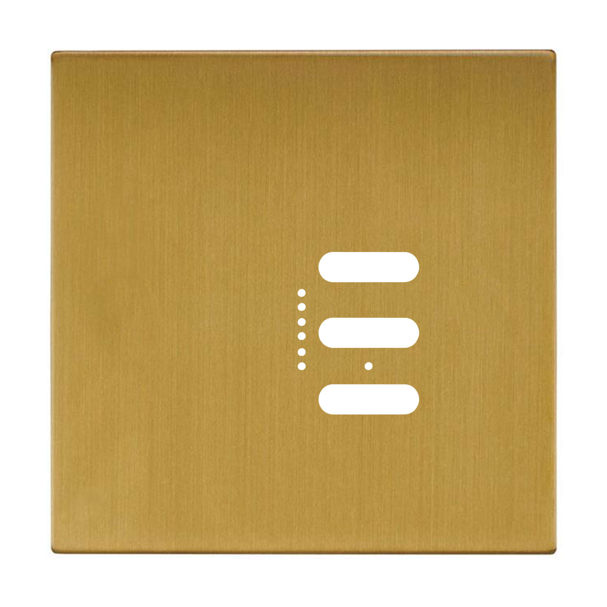 Wise Fusion Plate 1 Gang Plate Satin Brass
