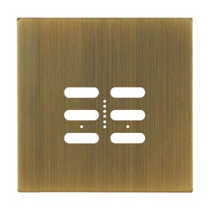 Wise Fusion Plate 2 Gang Plate Antique Brass