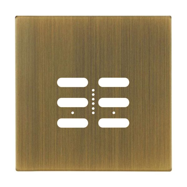 Wise Fusion Plate 2 Gang Plate Antique Brass
