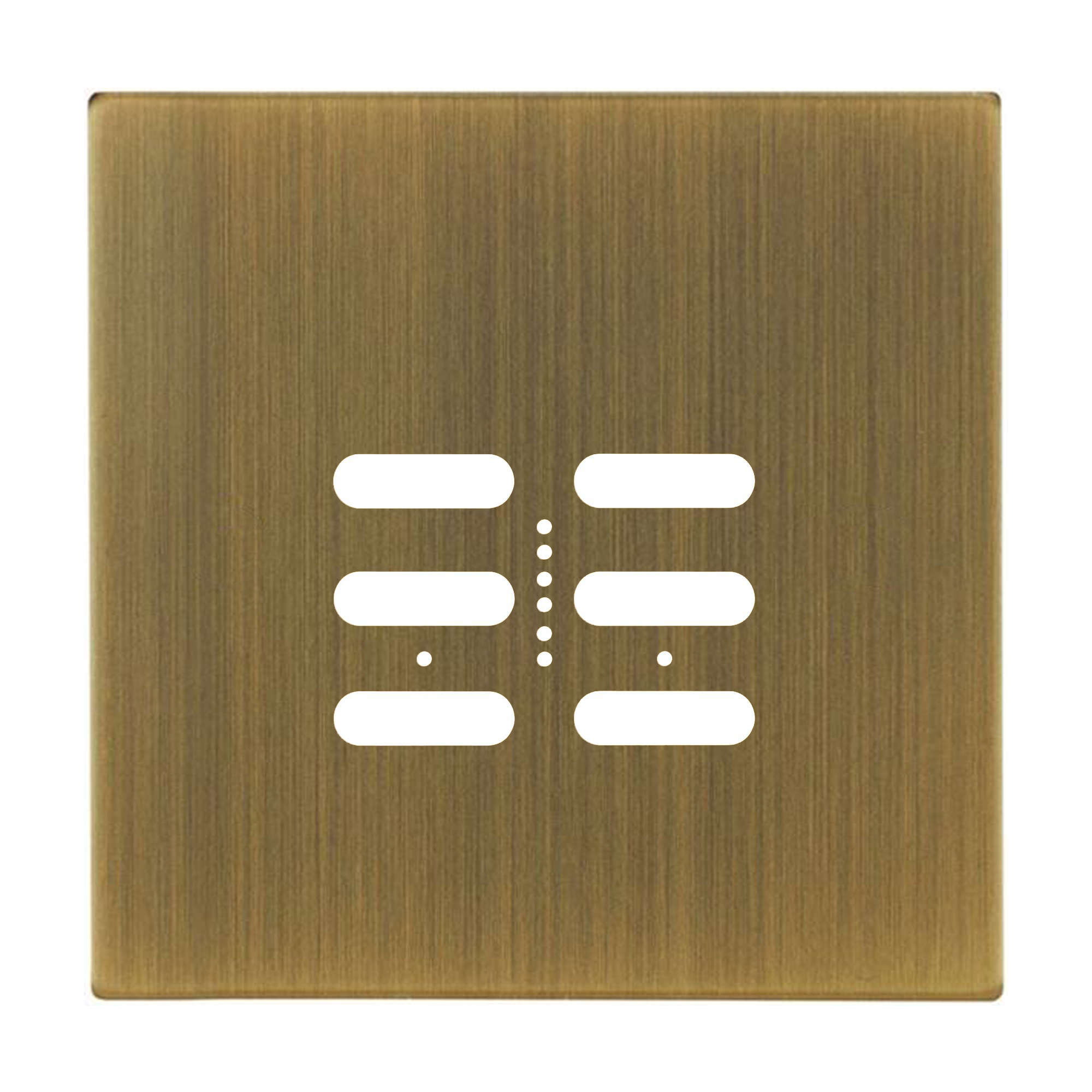 Wise Fusion Plate 2 Gang Plate Antique Brass