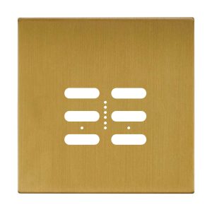 Wise Fusion Plate 2 Gang Plate Satin Brass