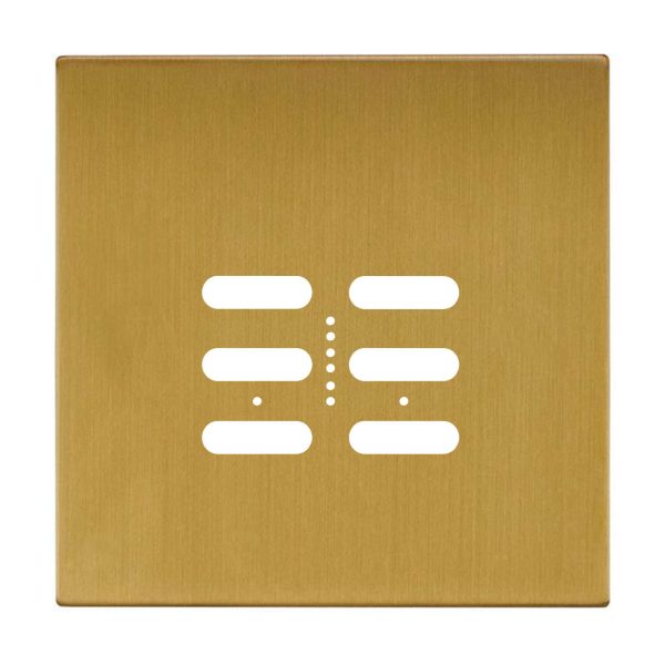 Wise Fusion Plate 2 Gang Plate Satin Brass