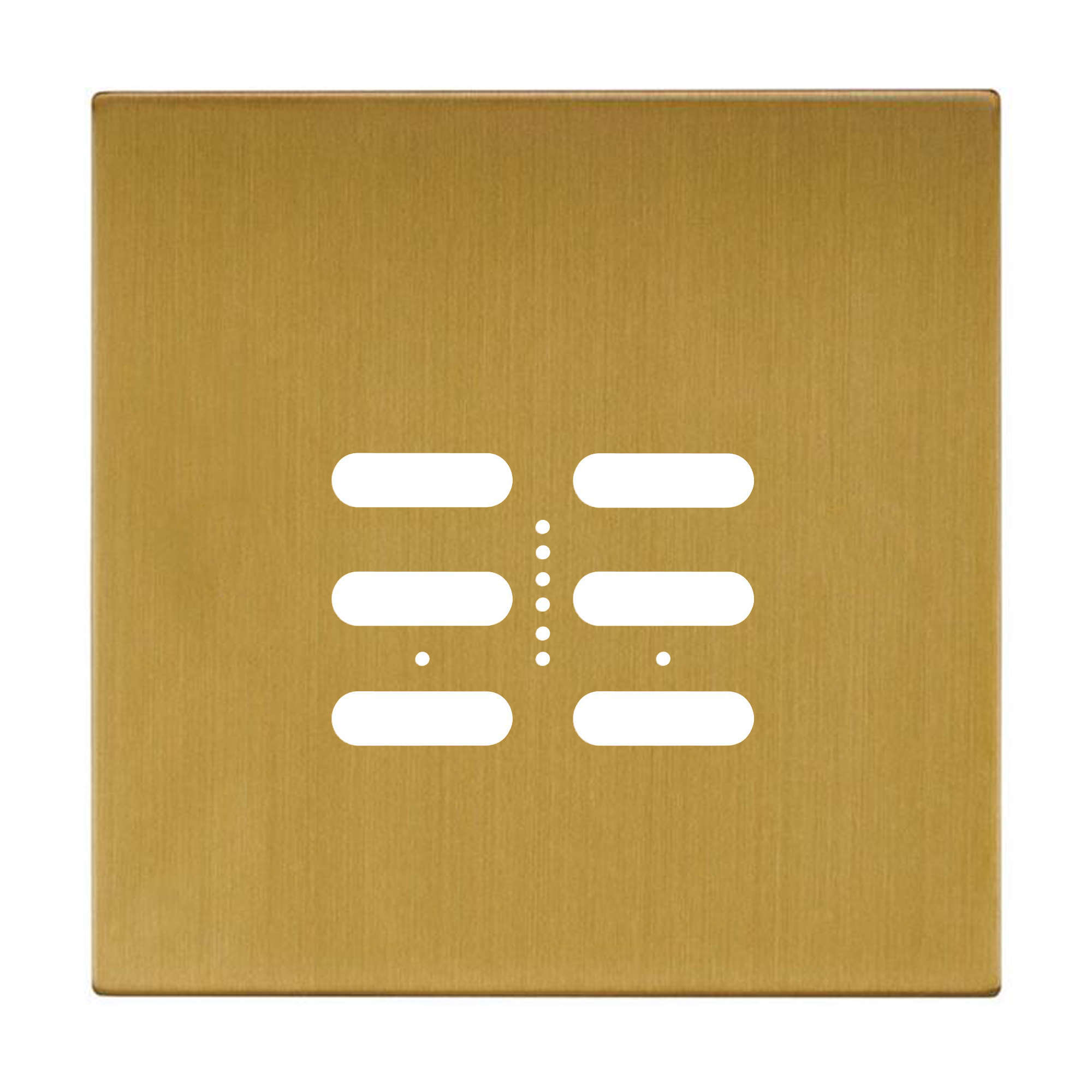 Wise Fusion Plate 2 Gang Plate Satin Brass