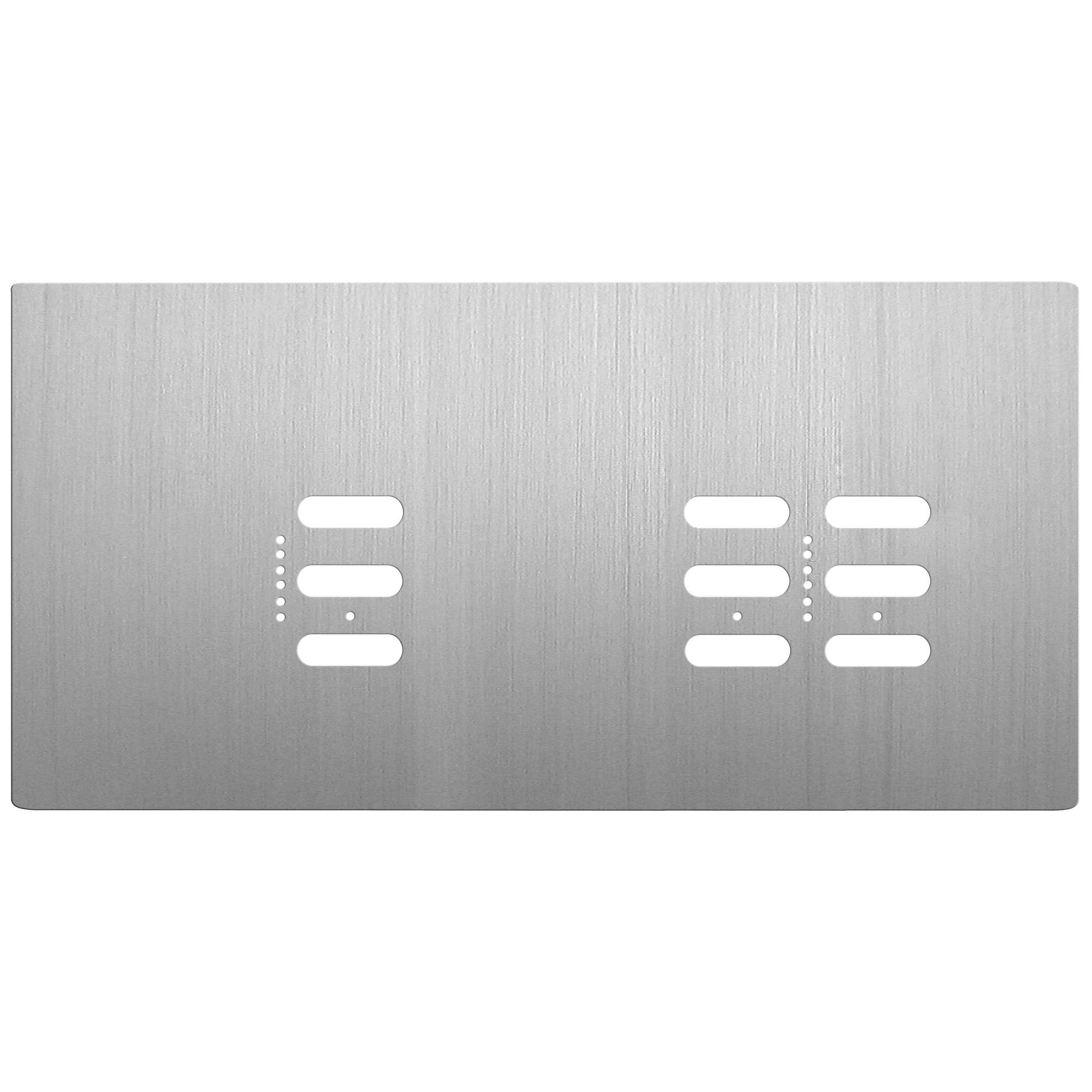Wise Fusion Plate 3 Gang Plate Aluminium