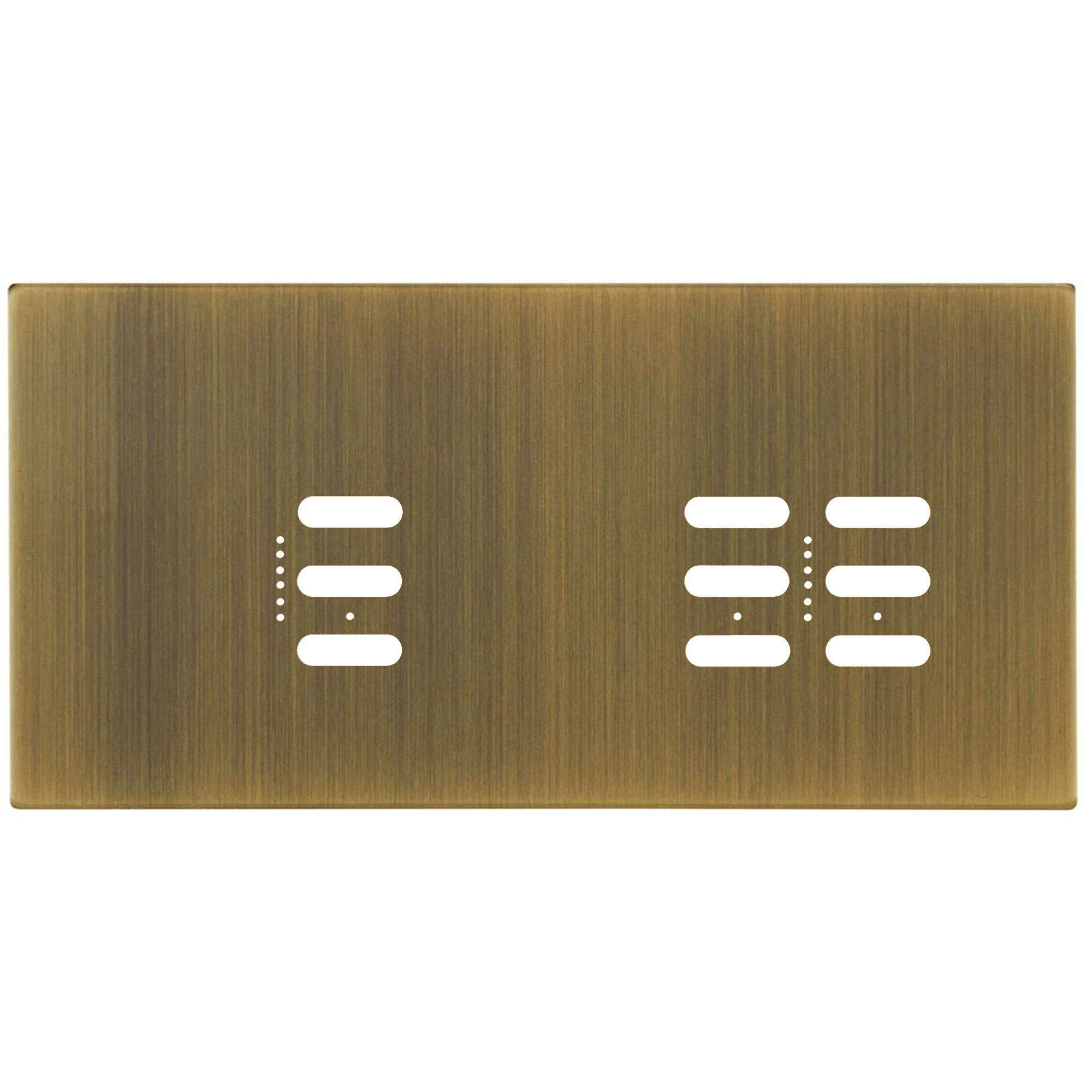 Wise Fusion Plate 3 Gang Plate Antique Brass