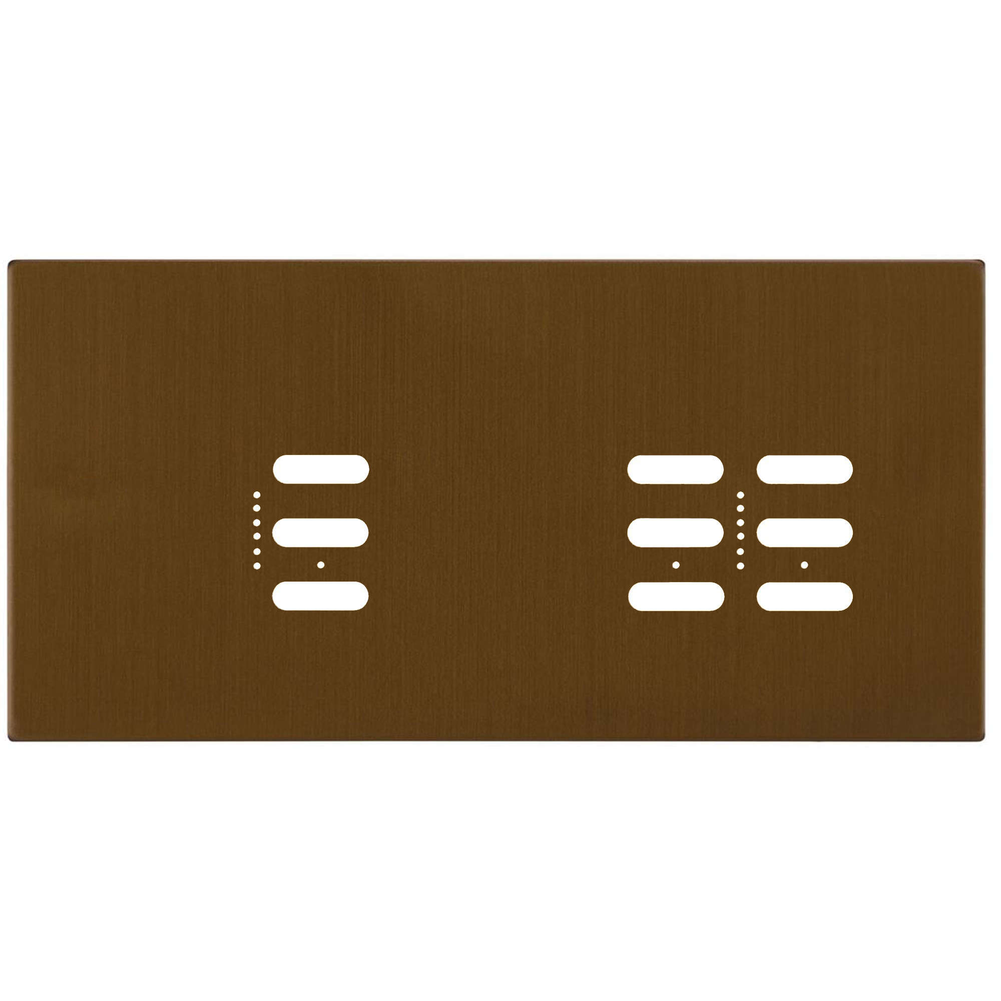 Wise Fusion Plate 3 Gang Plate Antique Bronze