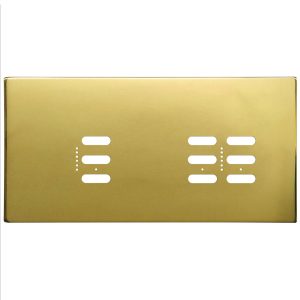 Wise Fusion Plate 3 Gang Plate Polished Brass