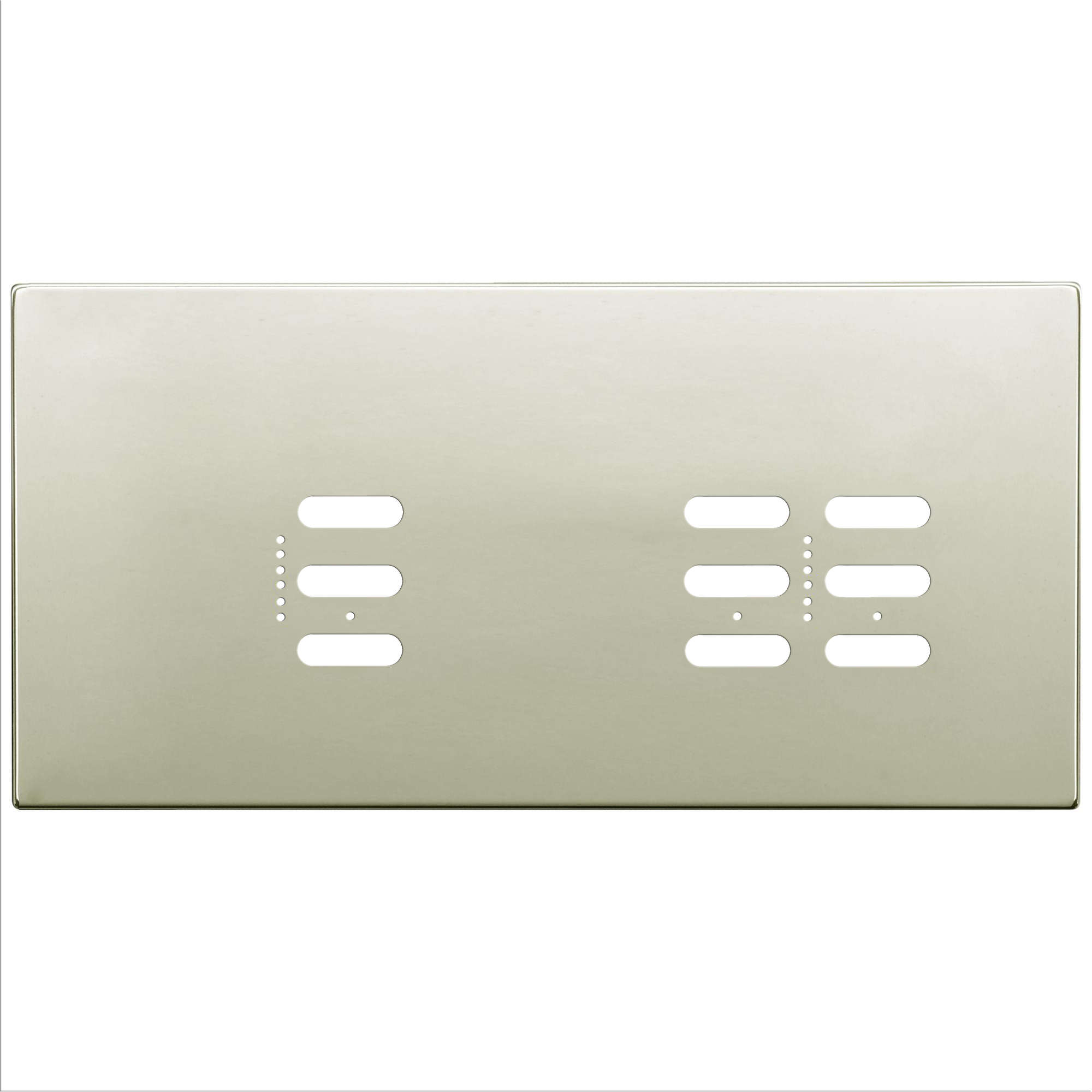 Wise Fusion Plate 3 Gang Plate Polished Nickel