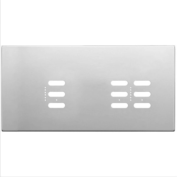 Wise Fusion Plate 3 Gang Plate Polished Stainless Steel