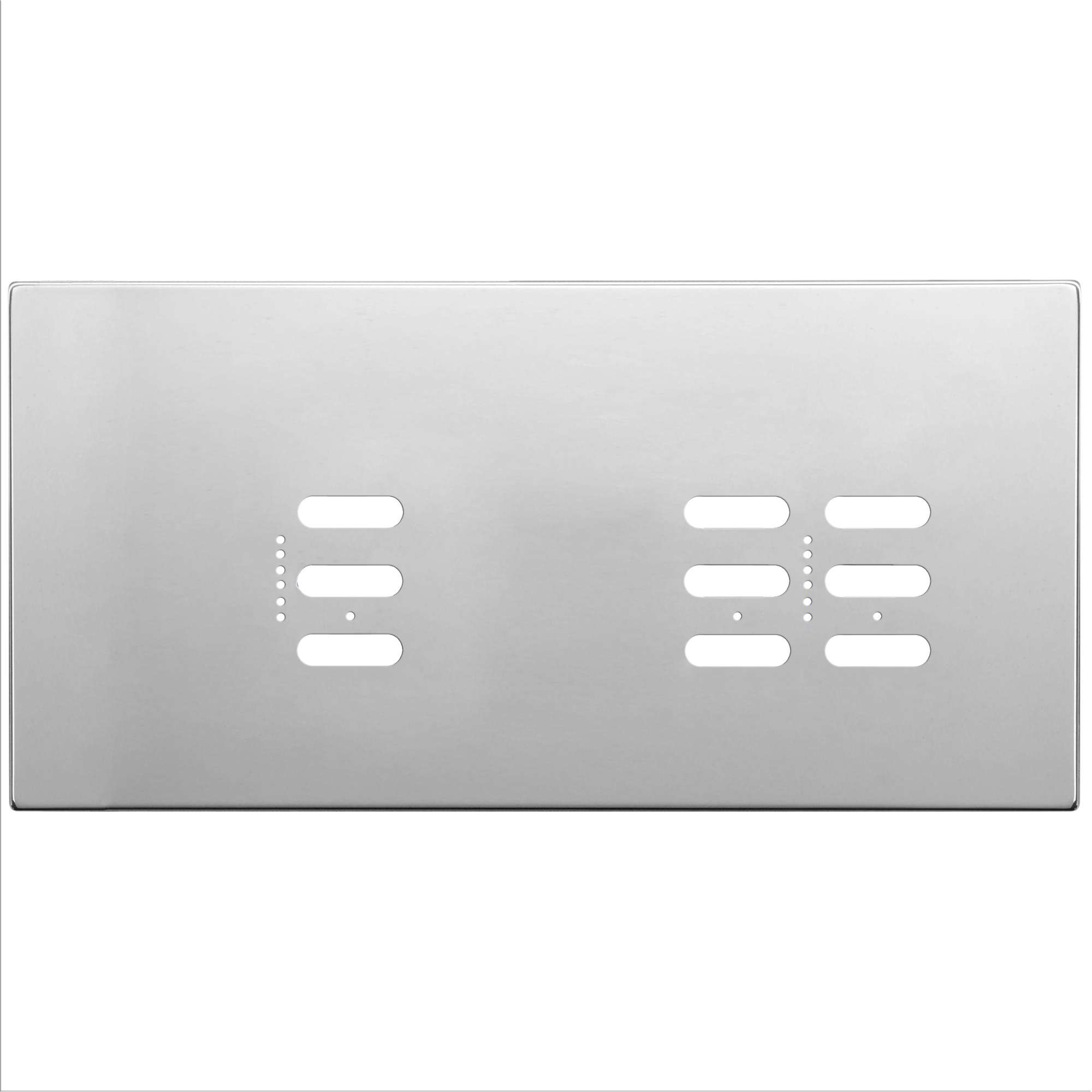 Wise Fusion Plate 3 Gang Plate Polished Stainless Steel