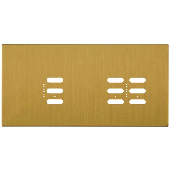 Wise Fusion Plate 3 Gang Plate Satin Brass