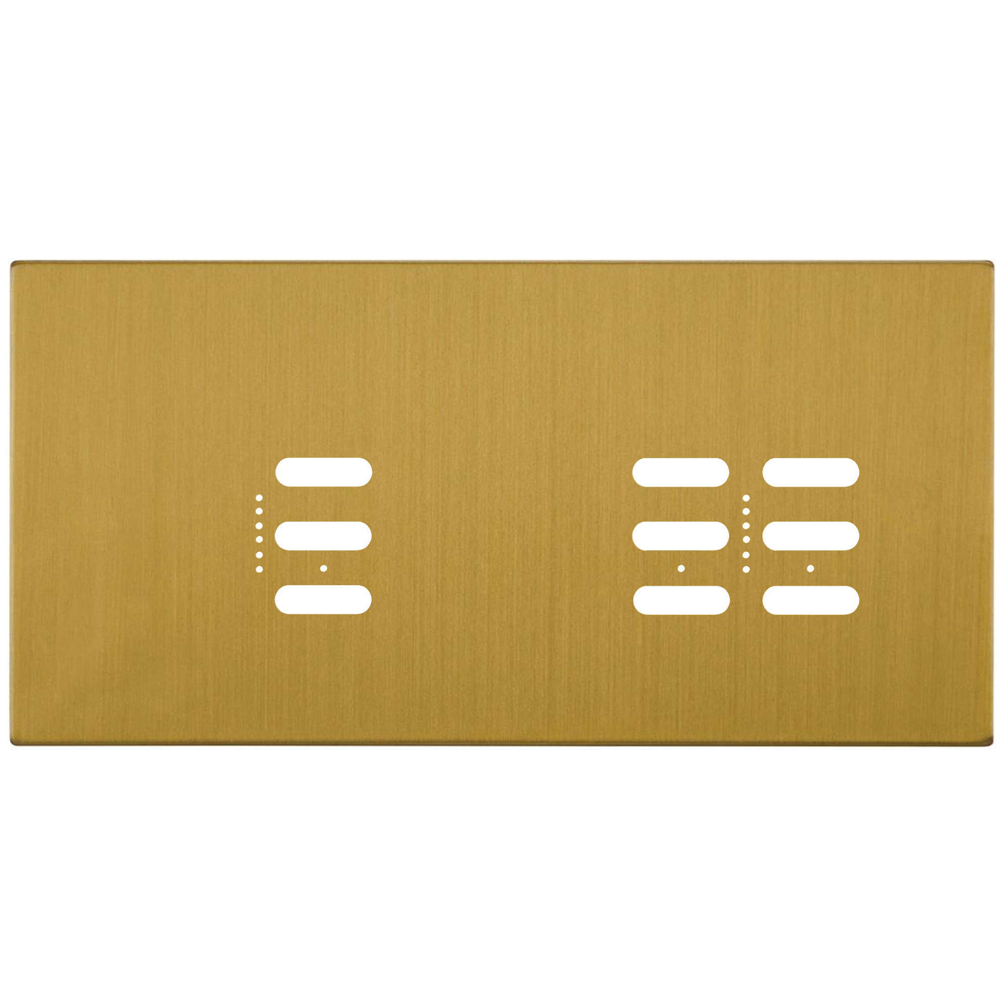 Wise Fusion Plate 3 Gang Plate Satin Brass