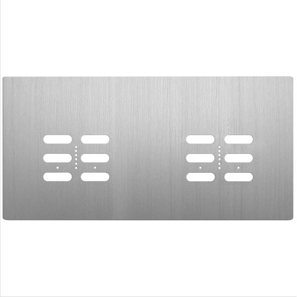Wise Fusion Plate 4 Gang Plate Aluminium
