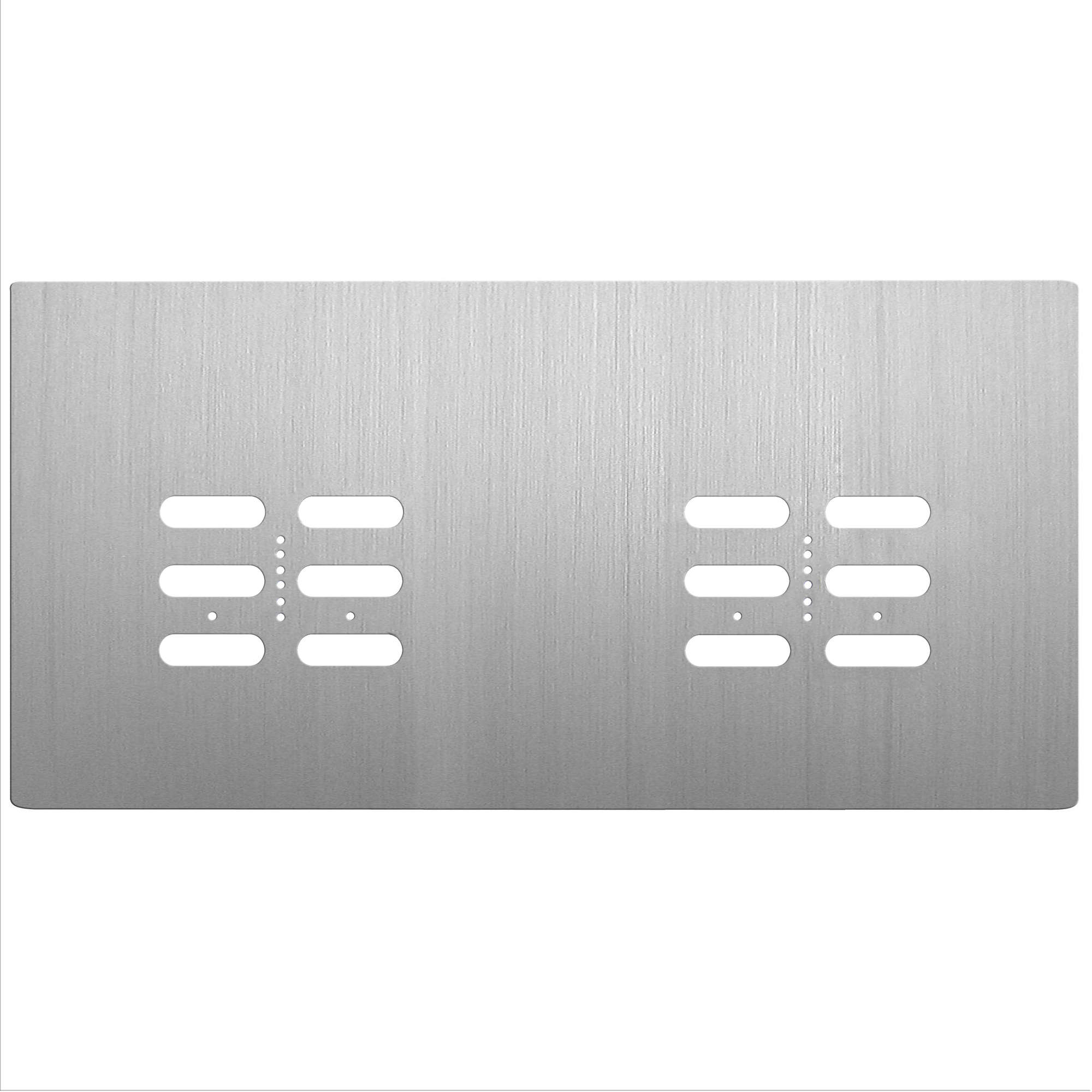 Wise Fusion Plate 4 Gang Plate Aluminium