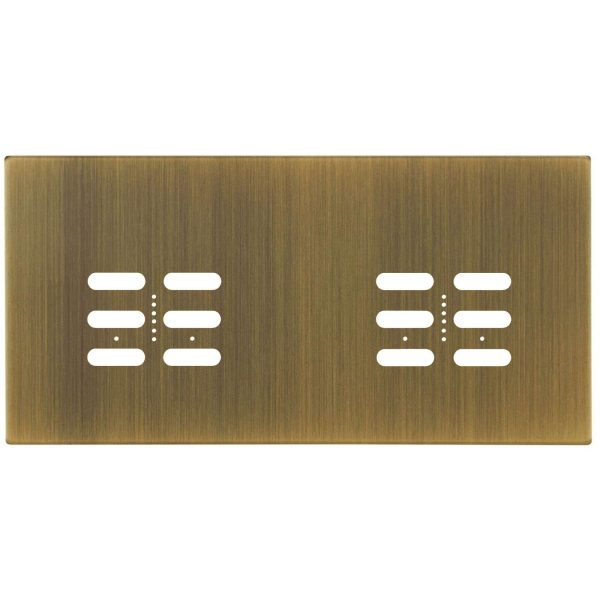 Wise Fusion Plate 4 Gang Plate Antique Brass
