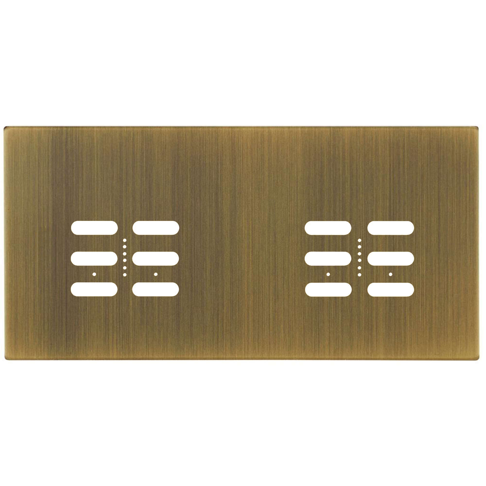 Wise Fusion Plate 4 Gang Plate Antique Brass