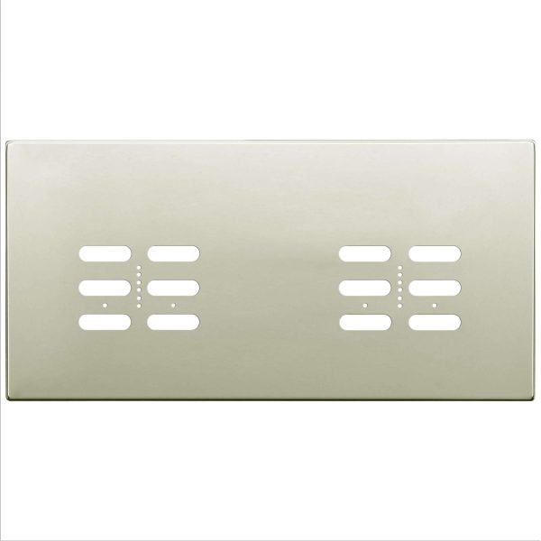 Wise Fusion Plate 4 Gang Plate Polished Nickel