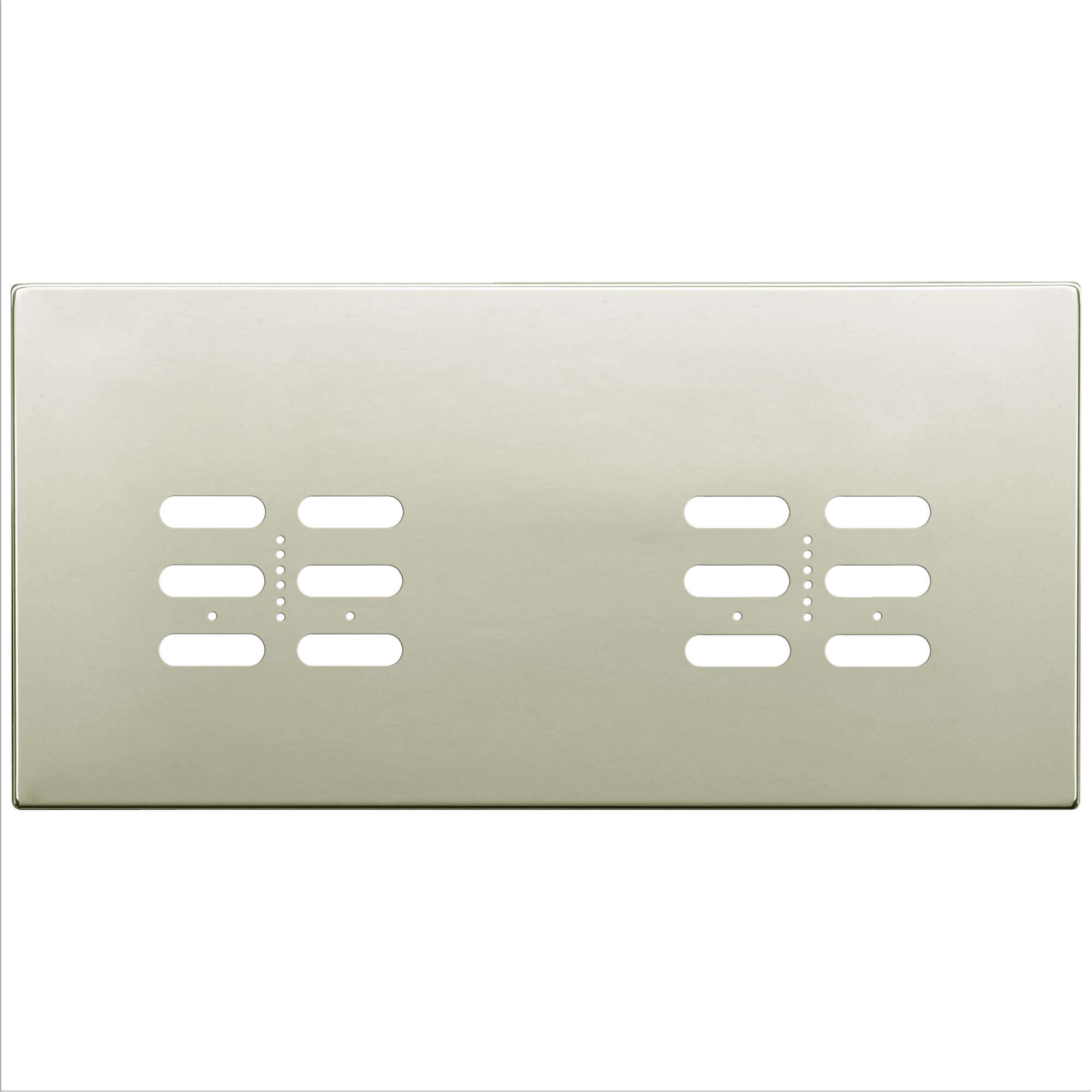 Wise Fusion Plate 4 Gang Plate Polished Nickel