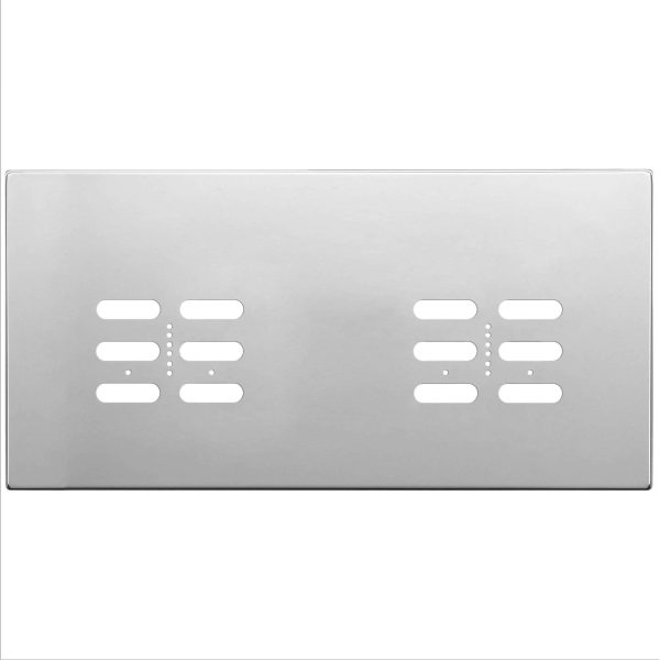 Wise Fusion Plate 4 Gang Plate Polished Stainless Steel