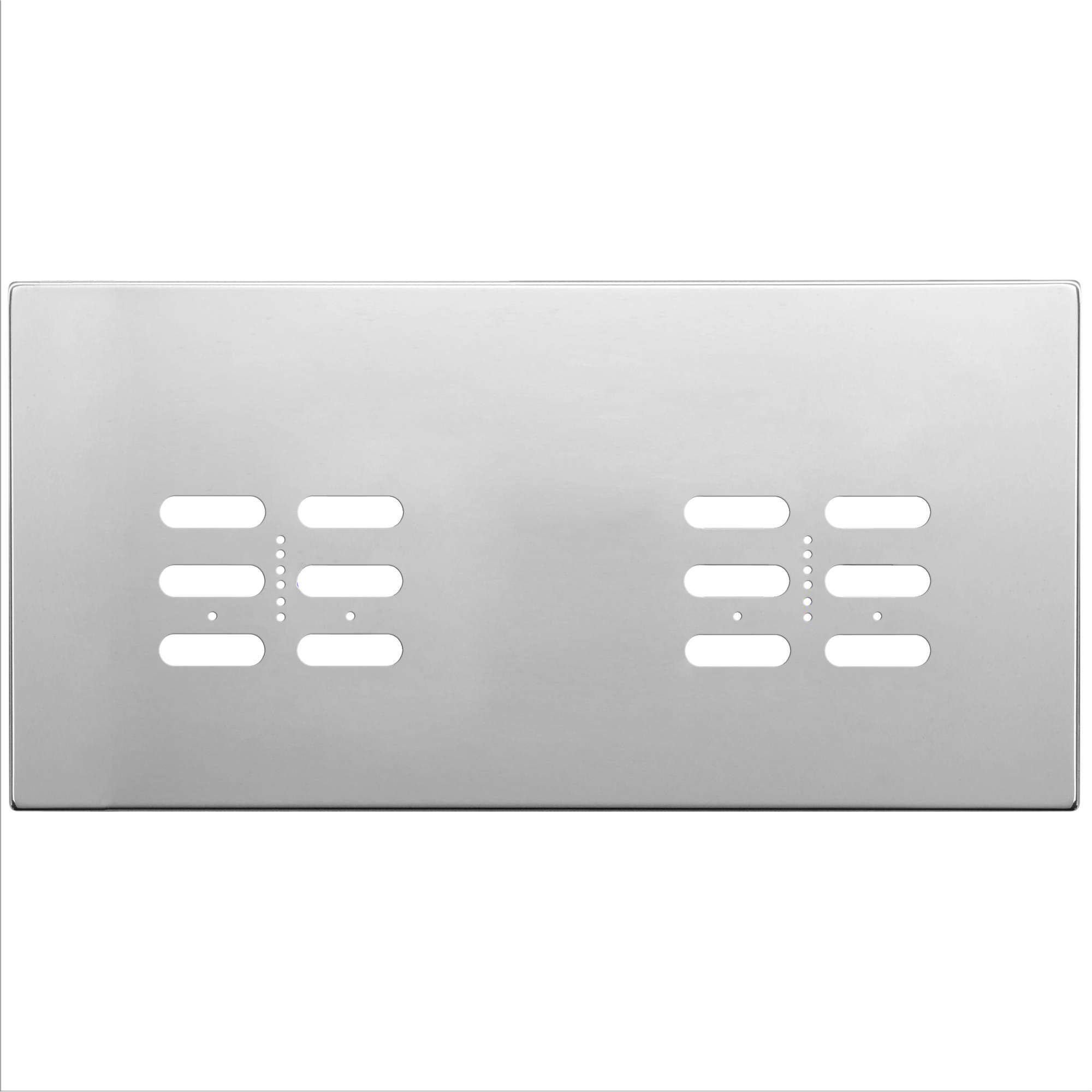 Wise Fusion Plate 4 Gang Plate Polished Stainless Steel