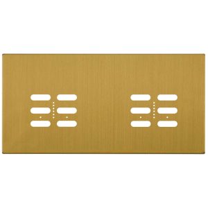 Wise Fusion Plate 4 Gang Plate Satin Brass