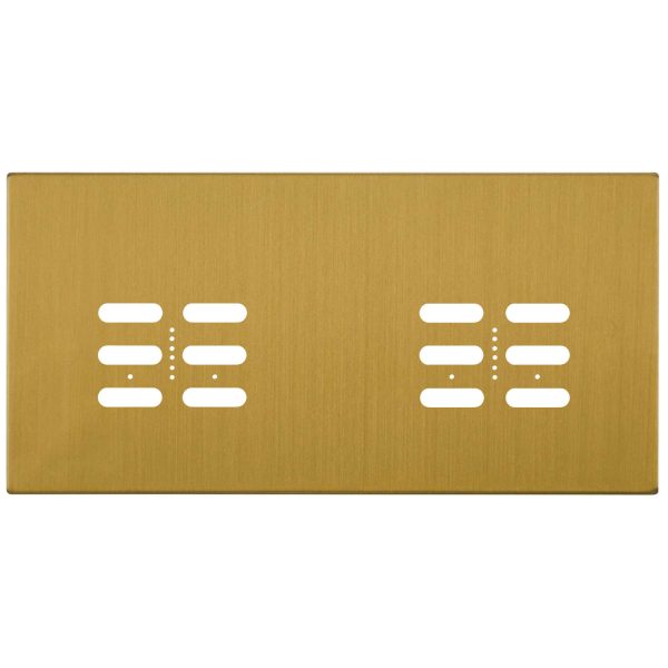 Wise Fusion Plate 4 Gang Plate Satin Brass