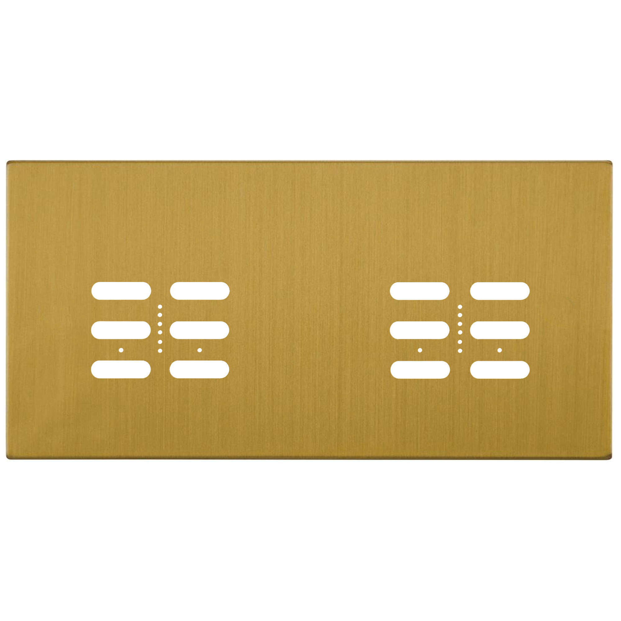 Wise Fusion Plate 4 Gang Plate Satin Brass