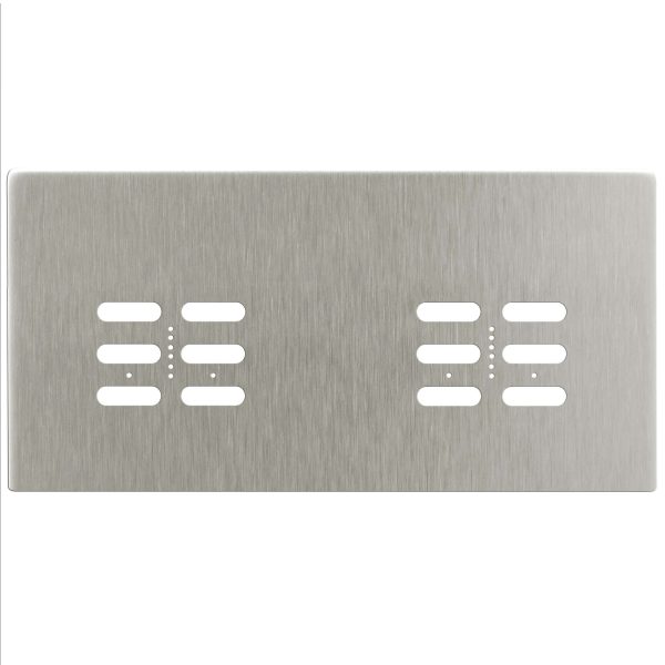 Wise Fusion Plate 4 Gang Plate Satin Nickel
