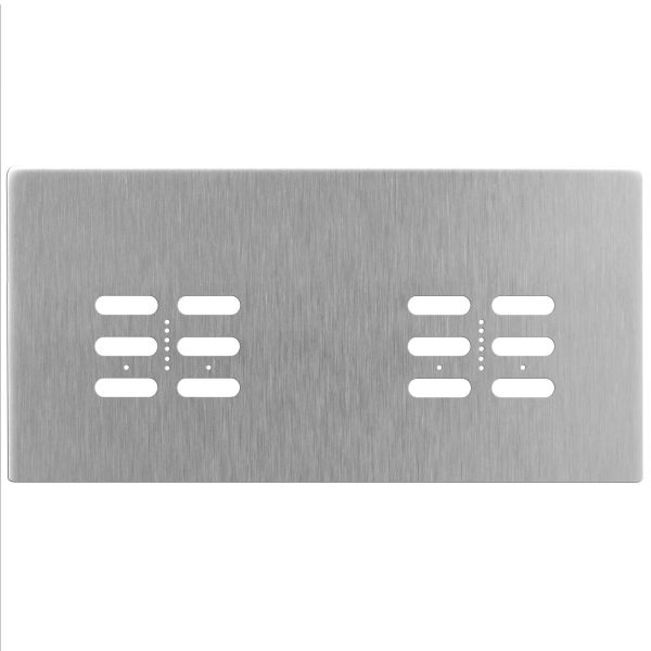 Wise Fusion Plate 4 Gang Plate Satin Stainless Steel