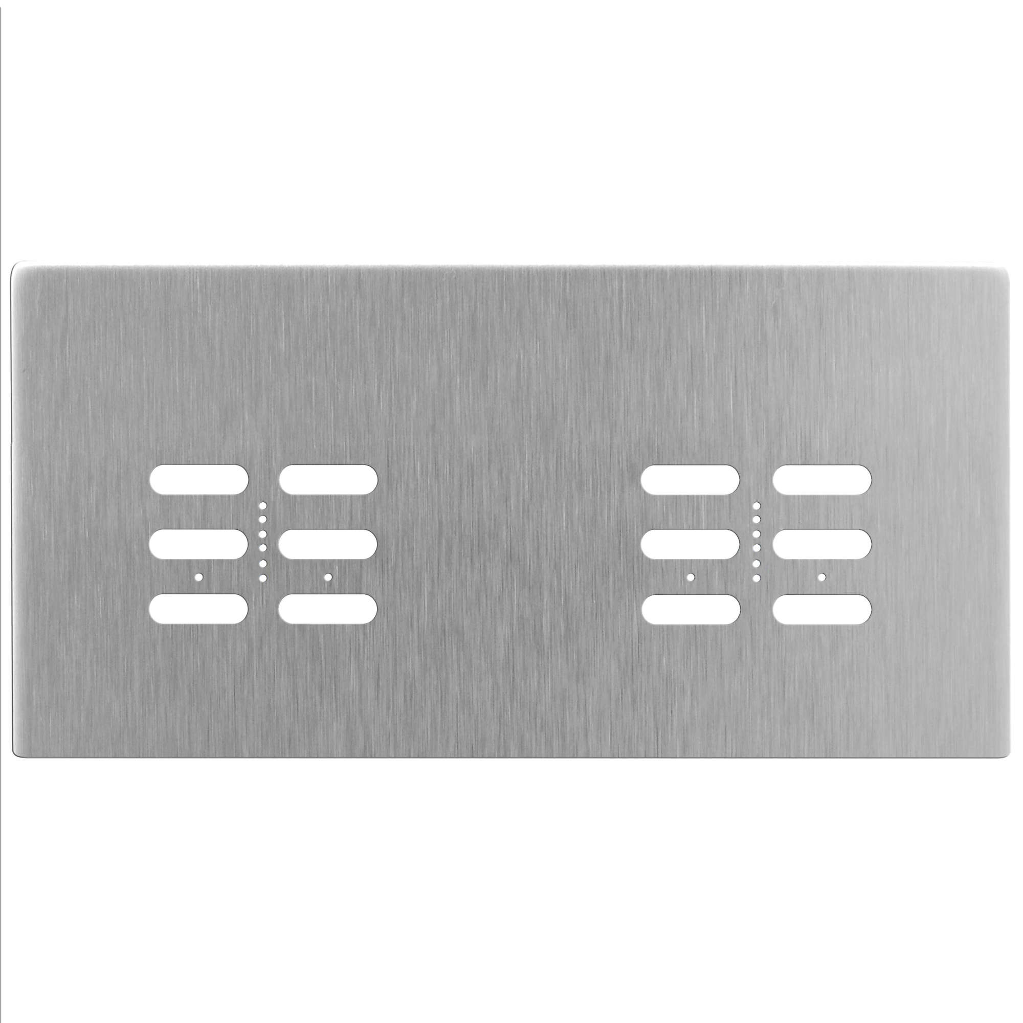 Wise Fusion Plate 4 Gang Plate Satin Stainless Steel