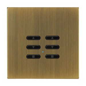 Wise Fusion Smart Dimmer Slave Wireless 2 Gang Antique Brass 3V