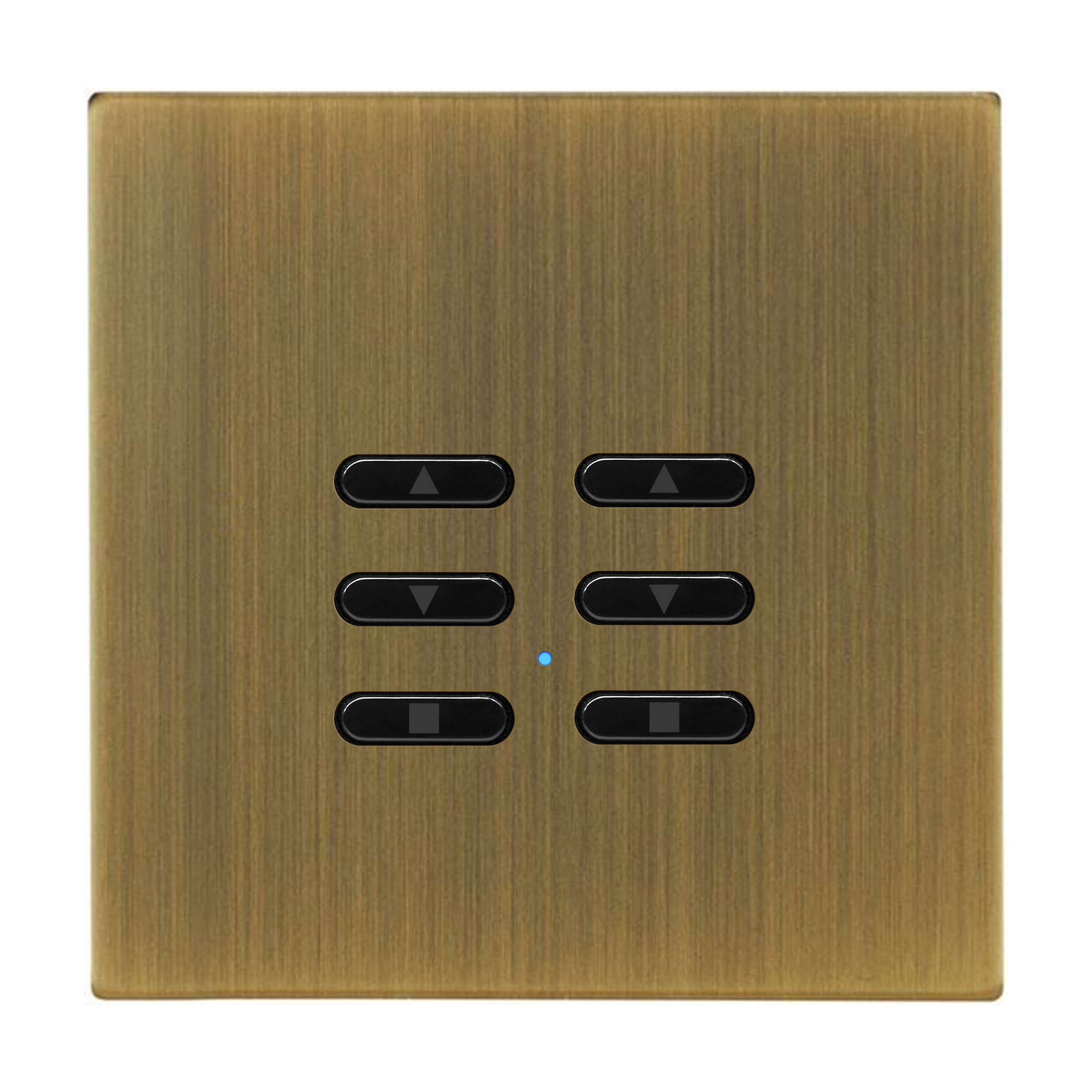 Wise Fusion Smart Dimmer Slave Wireless 2 Gang Antique Brass 3V