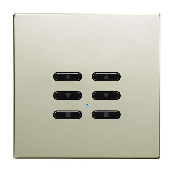 Wise Fusion Smart Dimmer Slave Wireless 2 Gang Polished Nickel 3V