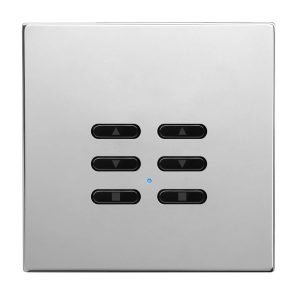 Wise Fusion Smart Dimmer Slave Wireless 2 Gang Polished Stainless Steel 3V
