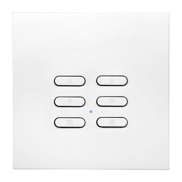 Wise Fusion Smart Dimmer Slave Wireless 2 Gang Primed White 3V