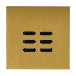 Wise Fusion Smart Dimmer Slave Wireless 2 Gang Satin Brass 3V
