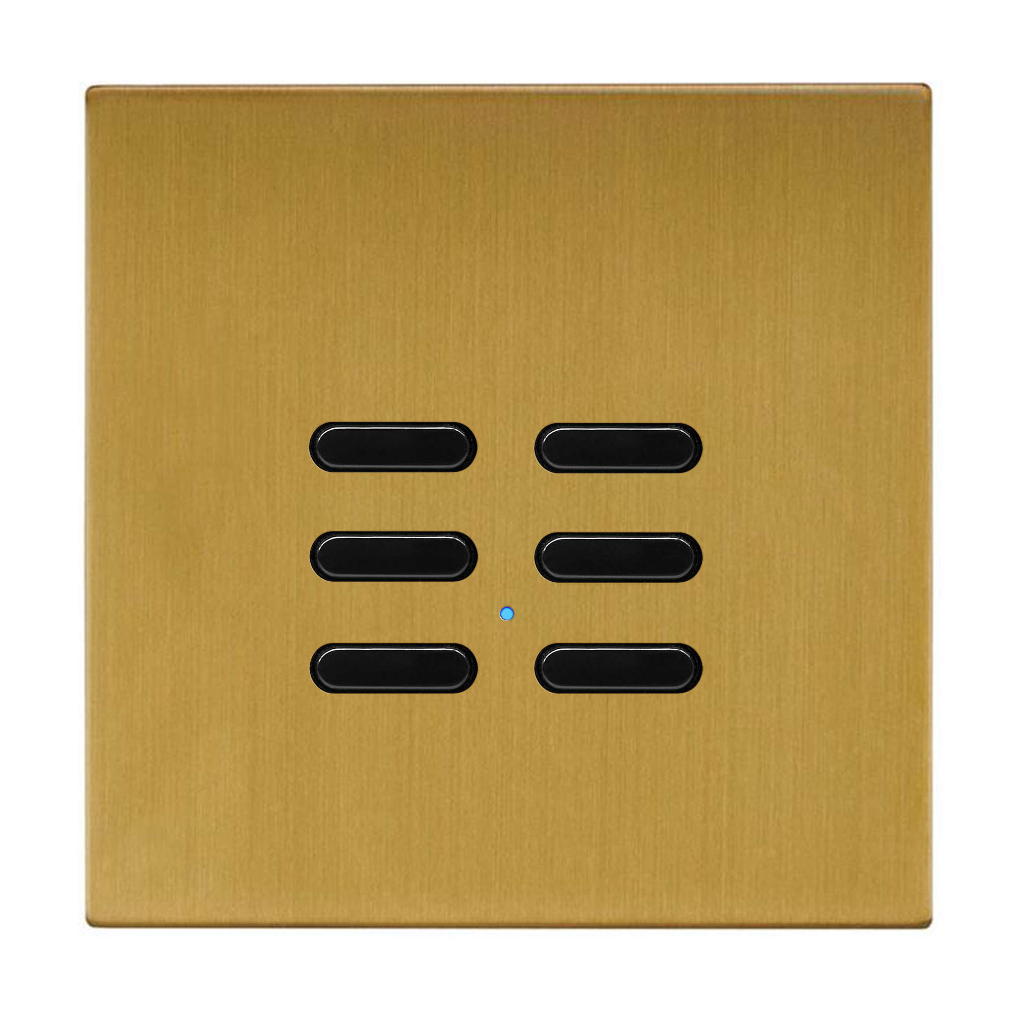 Wise Fusion Smart Dimmer Slave Wireless 2 Gang Satin Brass 3V