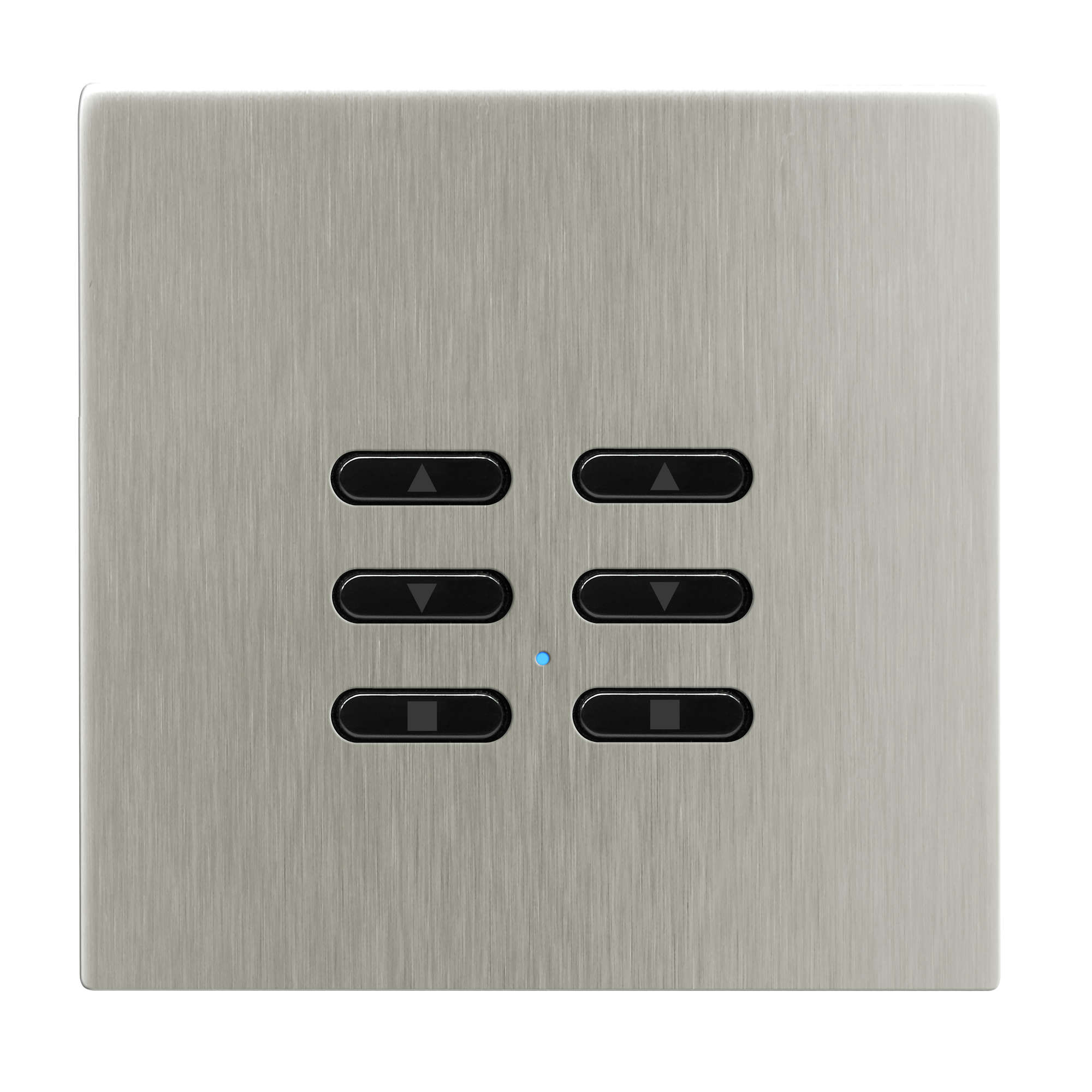 Wise Fusion Smart Dimmer Slave Wireless 2 Gang Satin Nickel 3V