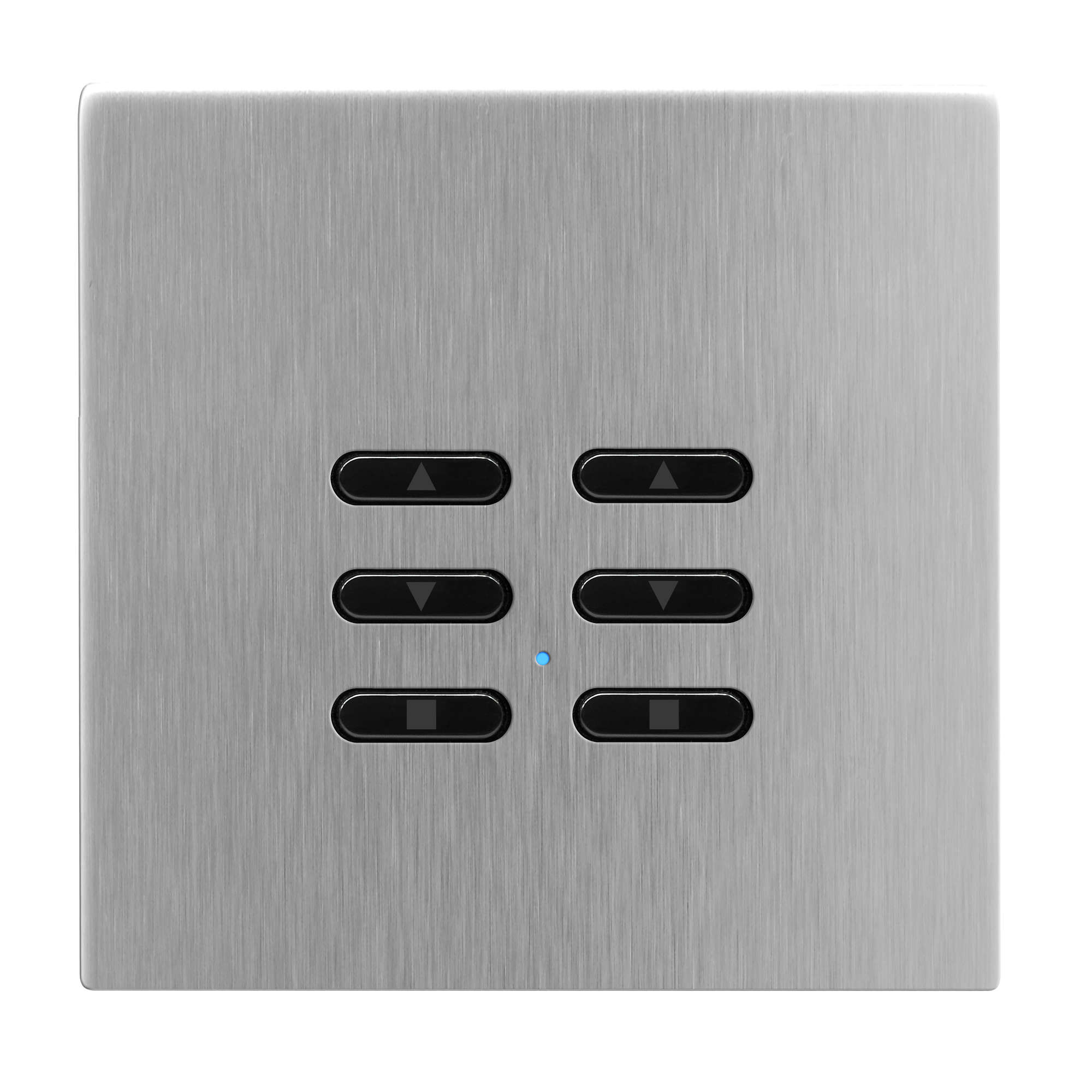 Wise Fusion Smart Dimmer Slave Wireless 2 Gang Satin Stainless Steel 3V