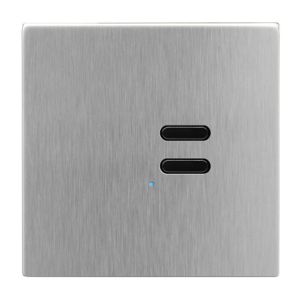 Wise Switch 2 Channel Satin Stainless Steel 3V